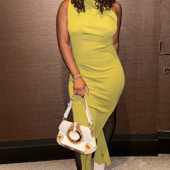 Rick Owens Lime/yellow Rib maxi Dress - Picture 6 of 6